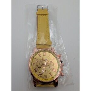 Women's Yellow Wristwatch Quartz Movement
